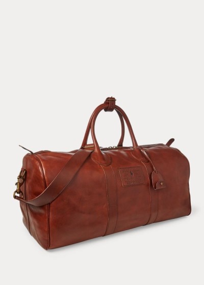 Men's Polo Ralph Lauren Heritage Leather Duffel Bag | 246973VDG